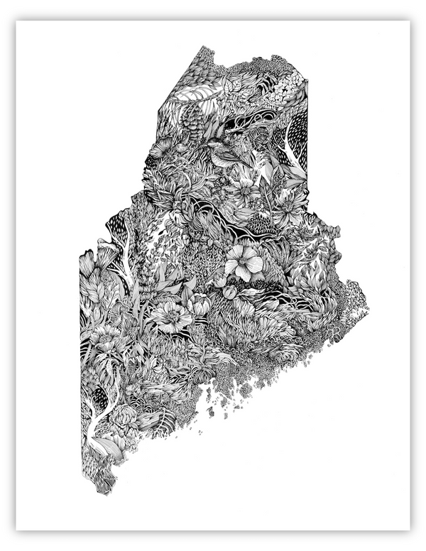 Maine Print by Kate Burgau