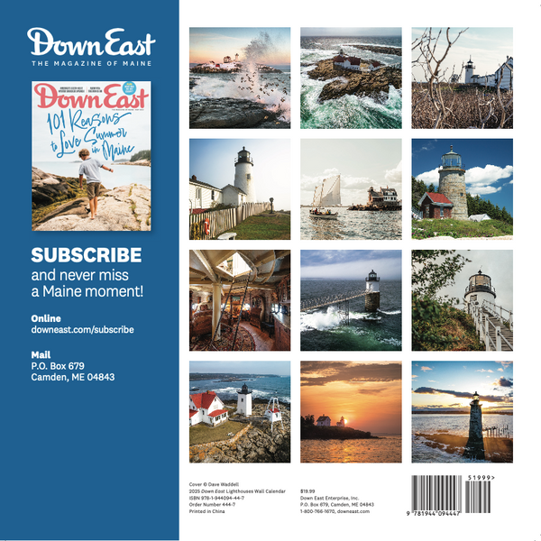 Maine Lighthouses Wall Calendar