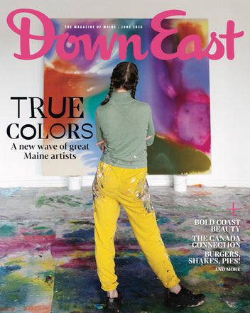 Down East Magazine June 2026 issue featuring scenic coastal images and local Maine stories on the cover.