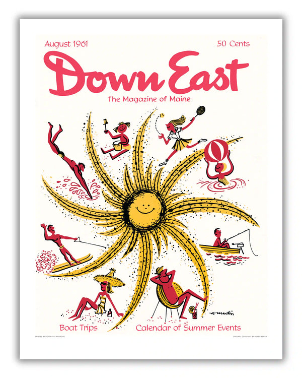 Down East Magazine Cover Poster August 1961