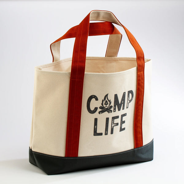 Camp Life Canvas Tote