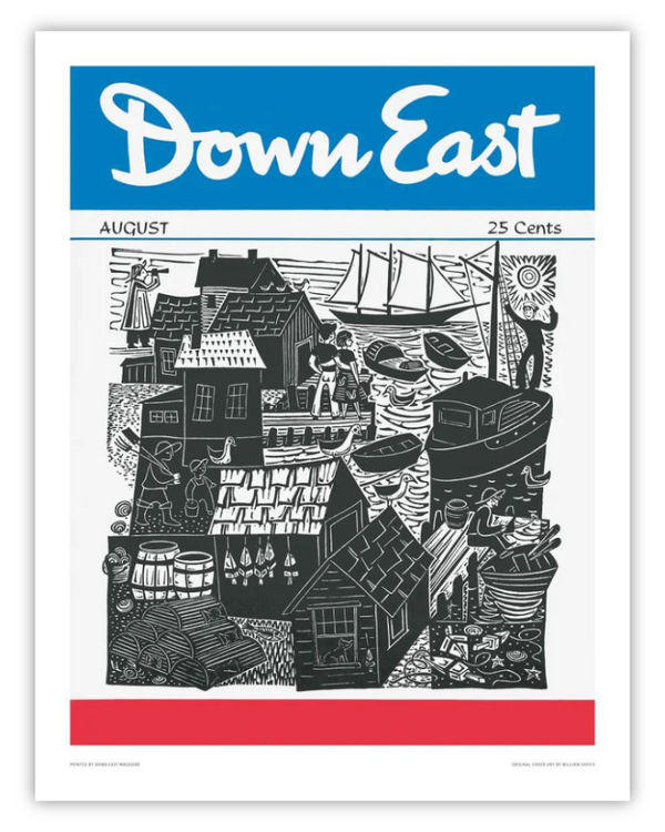 Down East Magazine Cover Poster August 1954