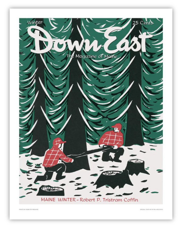 Down East Magazine Cover Poster Winter 1955