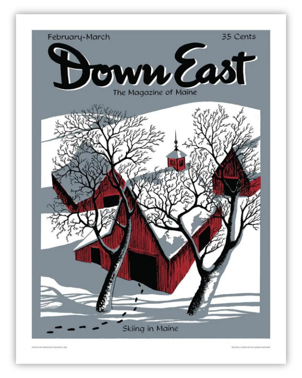 Down East Magazine Cover Poster February 1956