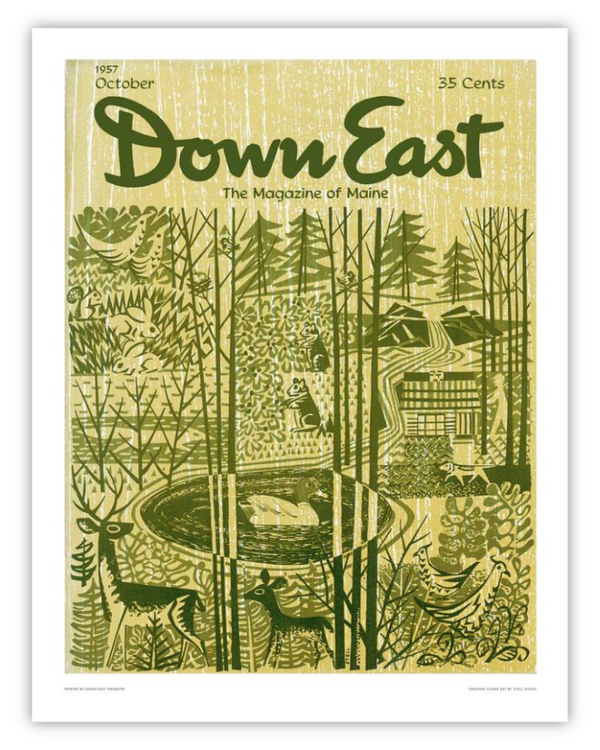 Down East Magazine Cover Poster October 1957