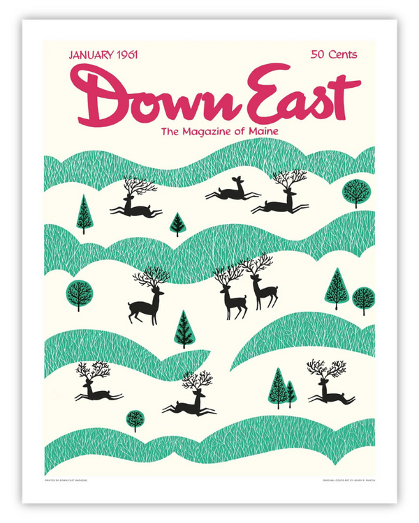 Down East Magazine Cover Poster January 1961