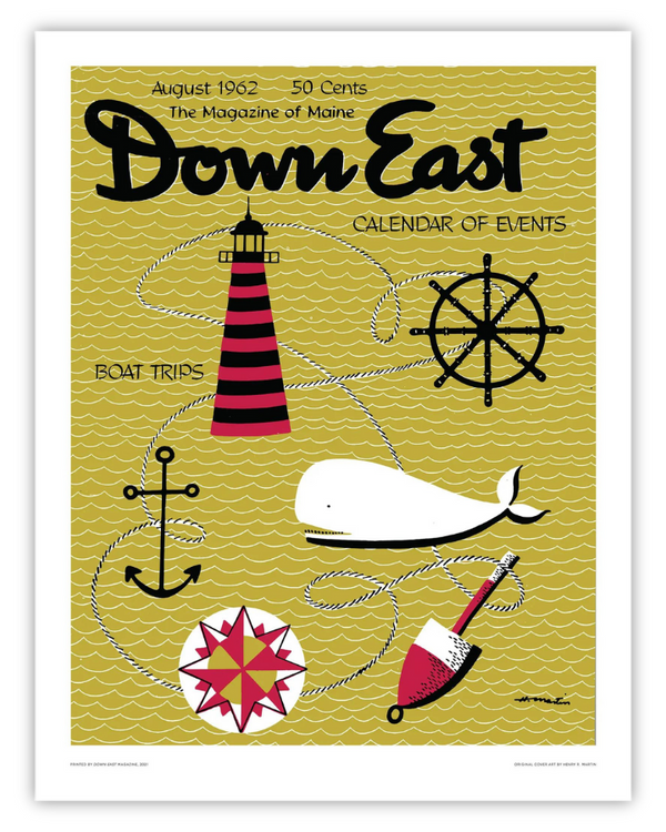 Down East Magazine Cover Poster August 1962