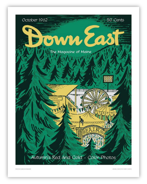 Down East Magazine Cover Poster October 1962