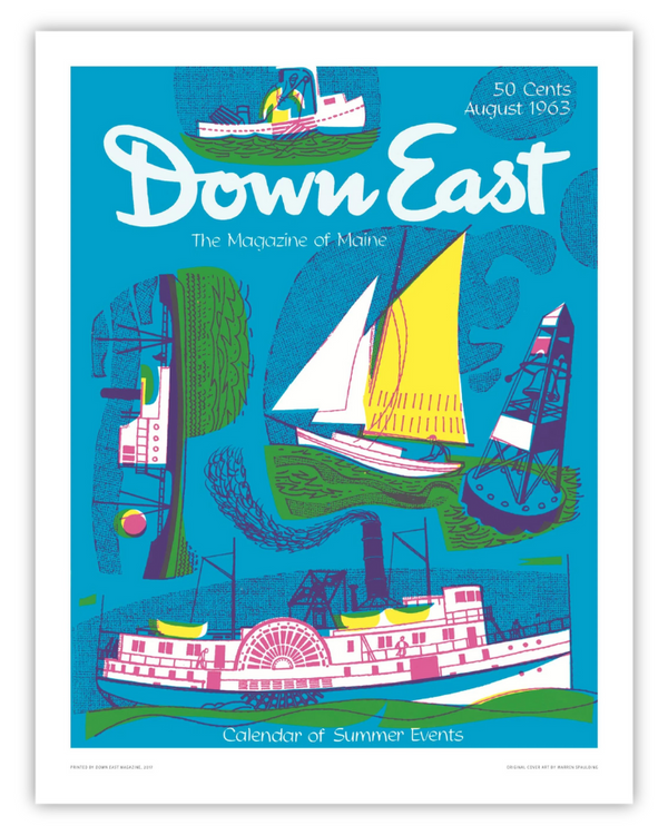 Down East Magazine Cover Poster August 1963