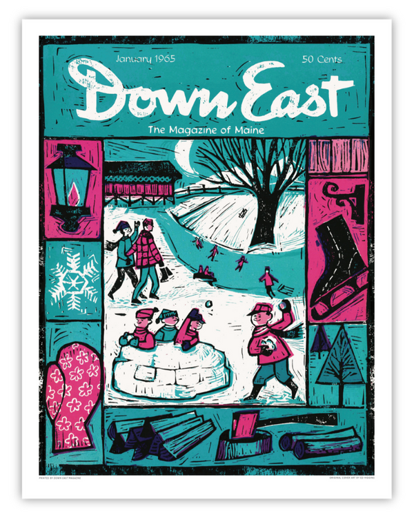 Down East Magazine Cover Poster January 1965