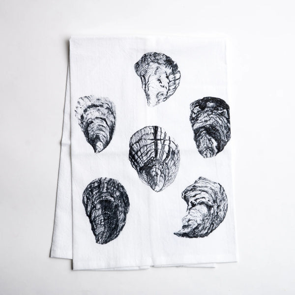 Six Oysters Tea Towel