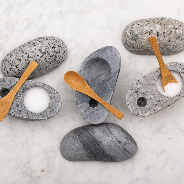 Beach Stone Salt Cellar