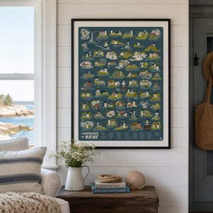 Lighthouses of Maine Poster