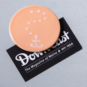 Lola Arts ceramic anchor magnet featuring a vibrant grapefruit design, perfect for decorative refrigerator or magnetic display.