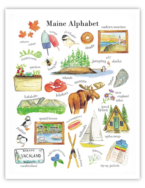 Maine Alphabet Print