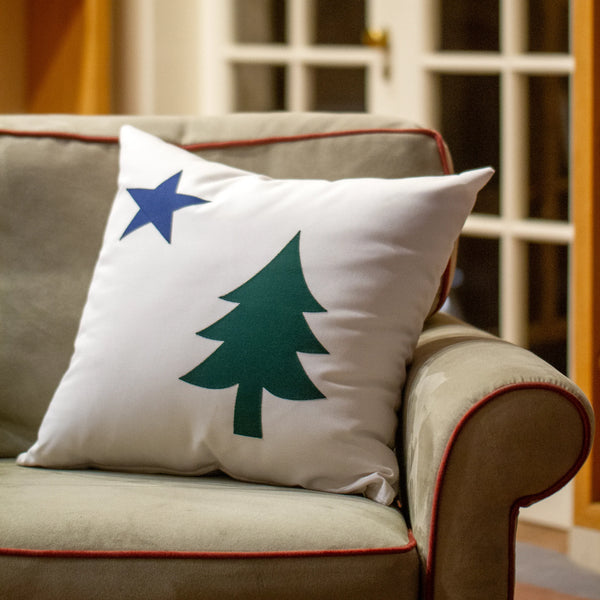 Maine State Flag Pillow