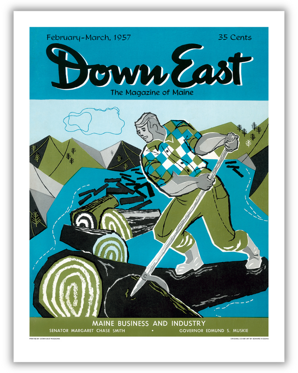 Down East Magazine Cover Poster March 1957