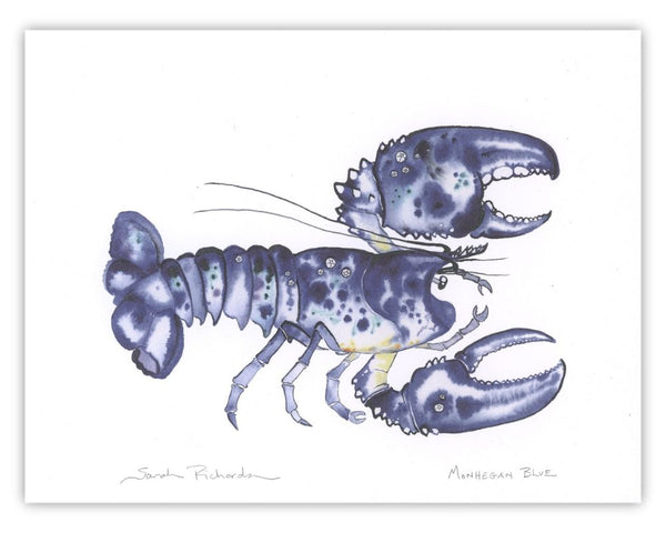Monhegan Blue Lobster Print