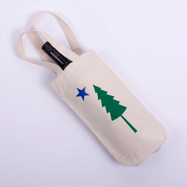 1901 Traditional Maine Flag Wine Tote