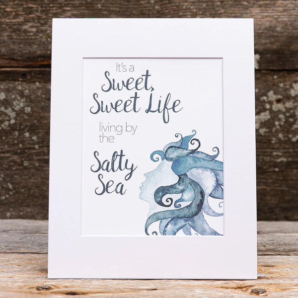 Salty Sea Mermaid Print