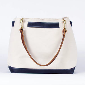 Handpainted Blue Lobster Canvas Tote - Extra Large