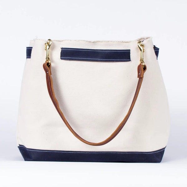 Handpainted Blue Lobster Canvas Tote - Extra Large