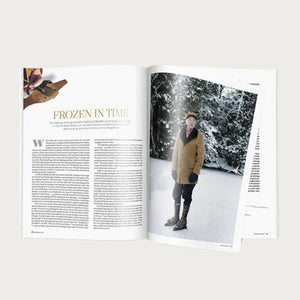Down East Magazine gift subscription card featuring scenic Maine landscapes and the magazine's logo on a clean background.
