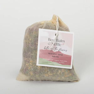 Bee Balm and Nettle muslin bag of peaceful mind bath tea