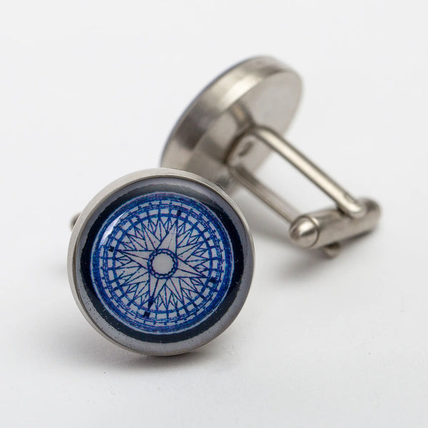 Compass Pewter Cufflinks