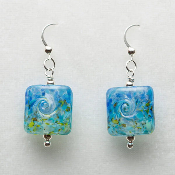 Lampwork Wave Earrings