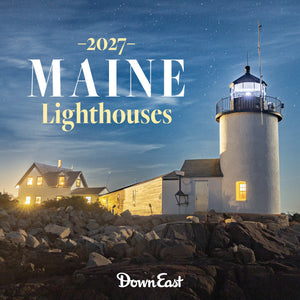 Maine Lighthouses Wall Calendar by Down East Calendar featuring scenic lighthouse images for 2027.