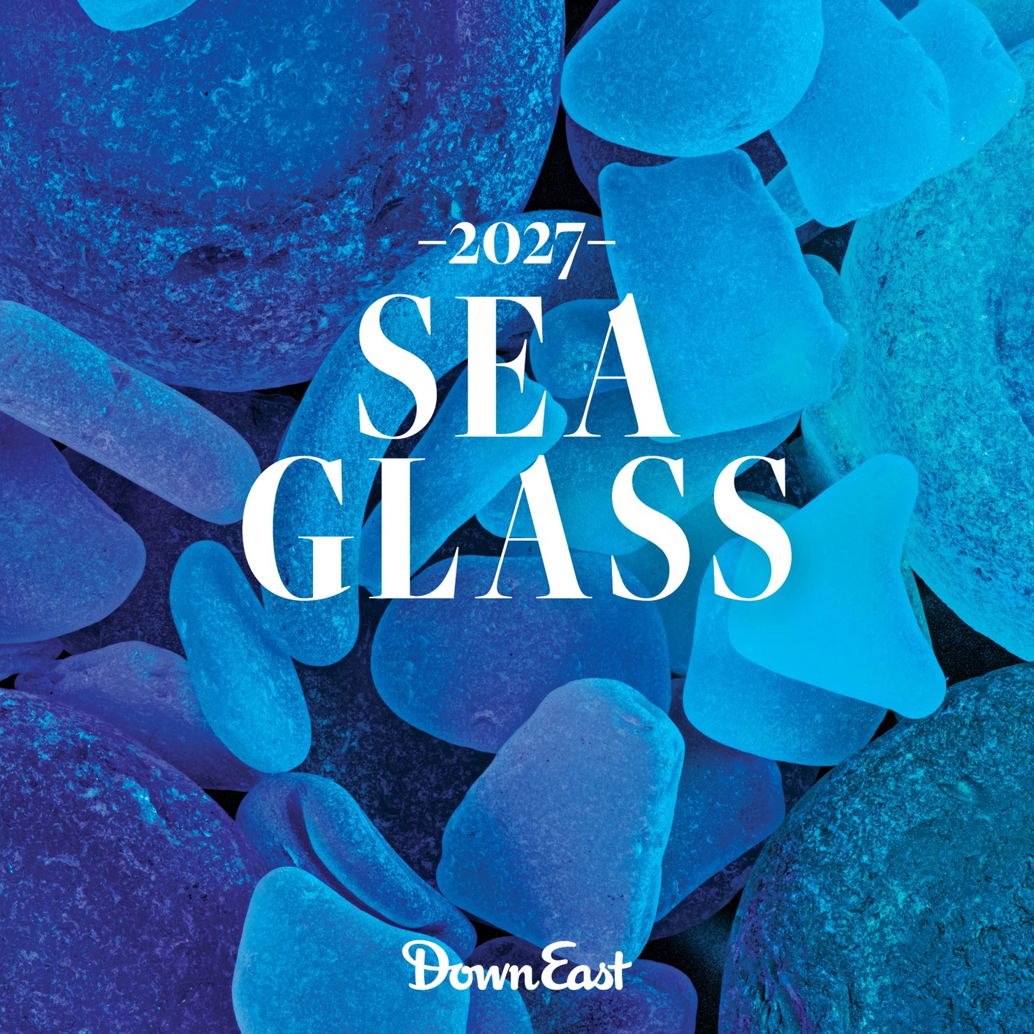 Sea glass wall calendar by Down East Calendar featuring coastal-inspired designs for the year 2027.