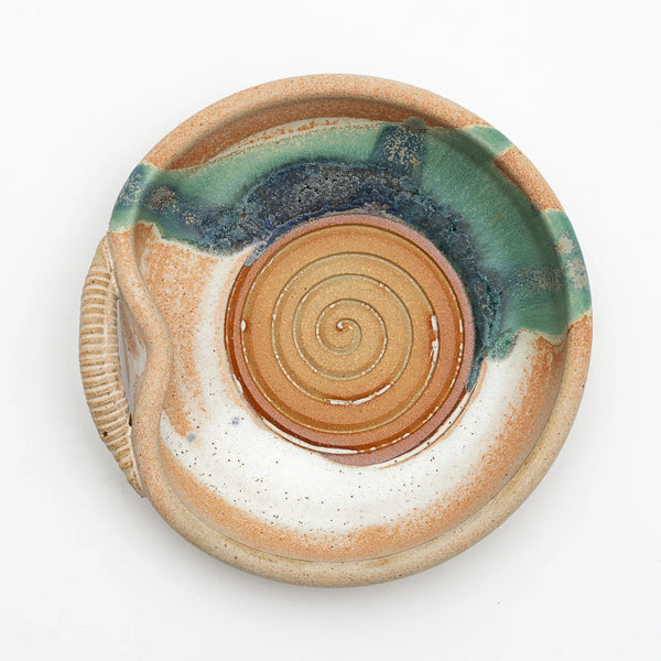 garlic grater plate in moss – Hamlet Pottery