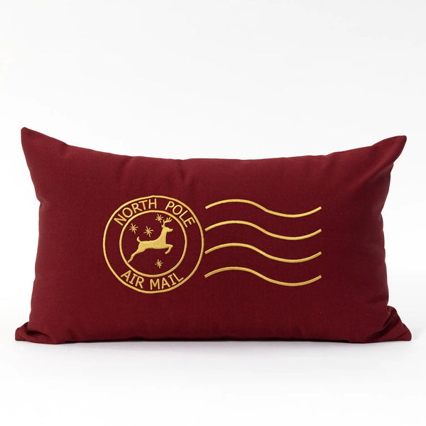 Holiday Post Stamp Pillow