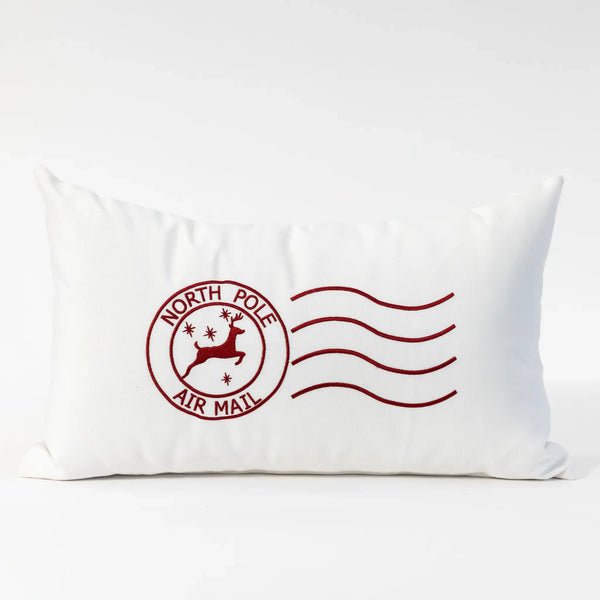 Holiday Post Stamp Pillow