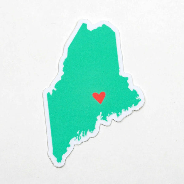 Maine with Heart Sticker