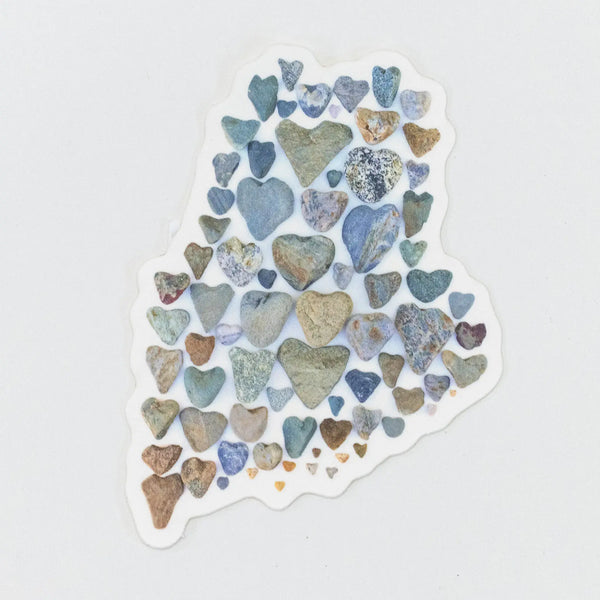 Maine Heart Rocks Sticker