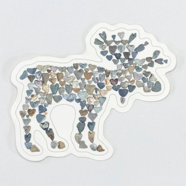 Moose Heart Rocks Sticker