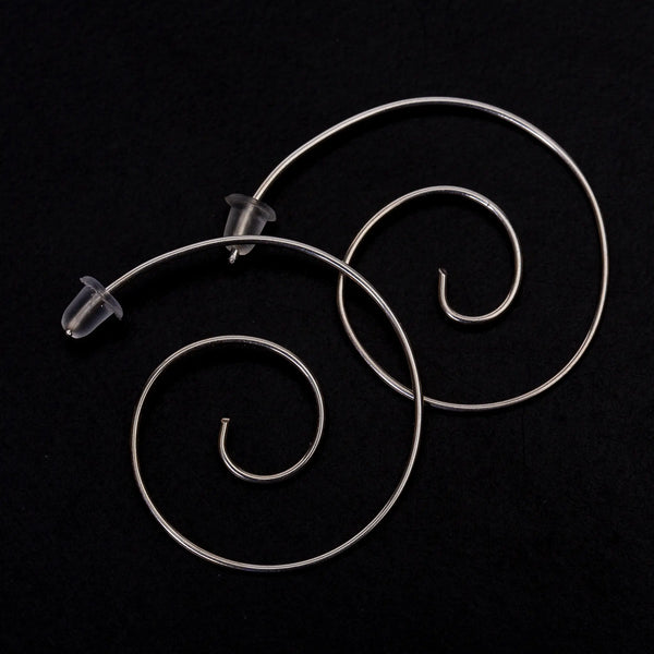 Sterling Silver Spiral Hoop Earrings