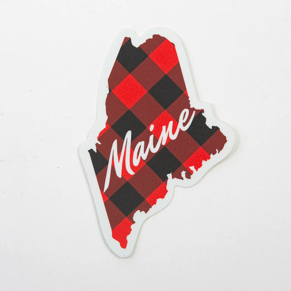 Plaid Maine Sticker