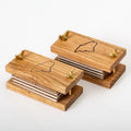 Butternut Pocket Flower Press by S.E. Hall Furniture, compact wooden flower pressing device with adjustable clamps.