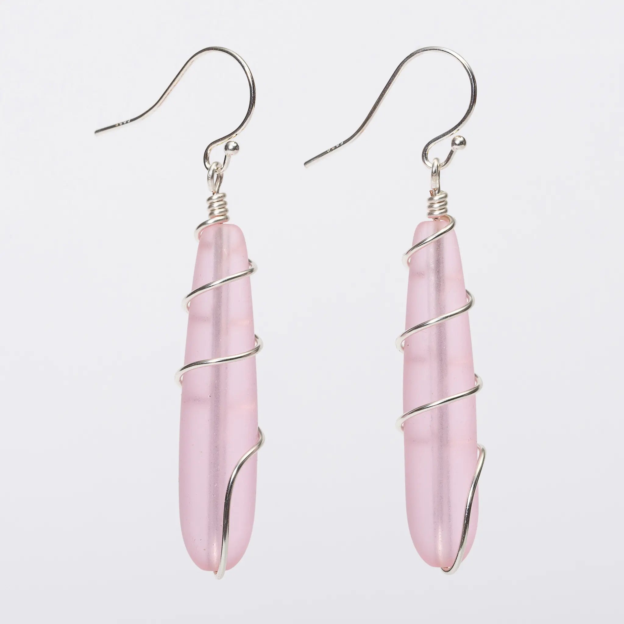 Glass sales dangle earrings