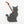 Load image into Gallery viewer, A&amp;E Stoneworks cat shaped slate ornament with rawhide hanger
