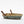 Load image into Gallery viewer, Ash Cove Pottery side view of pottery double dip dinghy dish with two appetizer knives in oar locks
