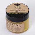 Oyster River Joinery Charcuterie Board Balm applied to a wooden serving board, nourishing and polishing the wood surface.