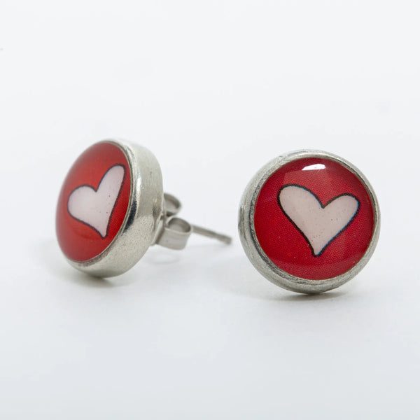 Heart Stud Earrings