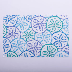 Festive Fish sand dollars themed placemat featuring a beach-inspired design for holiday or seasonal table decor.