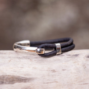 Vegan Cork Side Hook Bracelet - Down East Shop