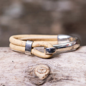 Vegan Cork Side Hook Bracelet - Down East Shop