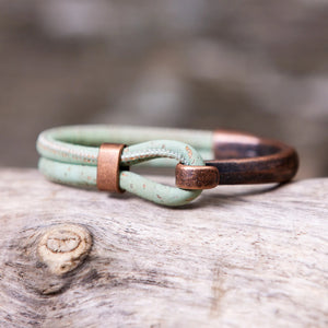 Vegan Cork Side Hook Bracelet - Down East Shop